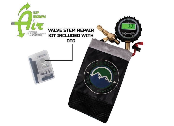 Digital Tire Pressure Monitor with Valve Adapter & Carrying Case
