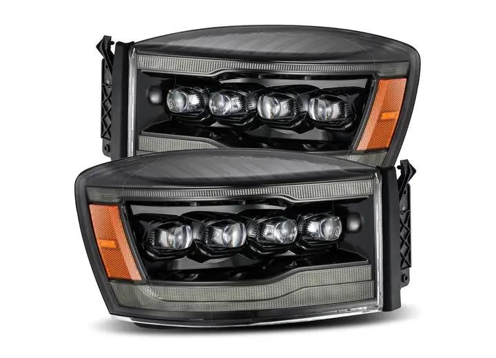 AlphaRex USA - Dodge Ram 06 - 08 AlphaRex NOVA - Series LED Projector Headlights in Alpha - Black – Unmatched Brightness & Rugged Aesthetics