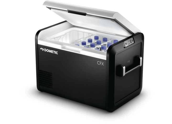 DOMETIC Outdoors CFX355IM AC/DC Powered Cooler for USA – 53L Capacity, Fits 83 Cans, 120V UL Plug, Built-in Ice Maker, Portable Freezer and Fridge