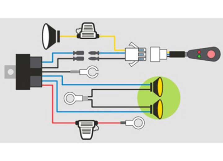 DRIVING LIGHT WIRING HARNESS LOOM