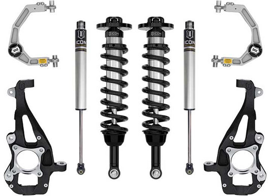 F150 4WD 3.5-4.5 Inch Stage 1 Suspension System with Billet Upper Control Arms