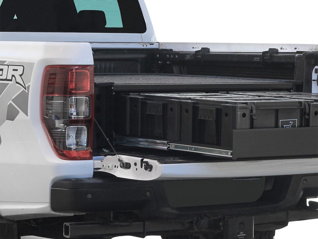Ford Ranger Wildtrak / Raptor (2014-2022) w/Drop-In Bed Liner Wolf Pack Drawer Kit