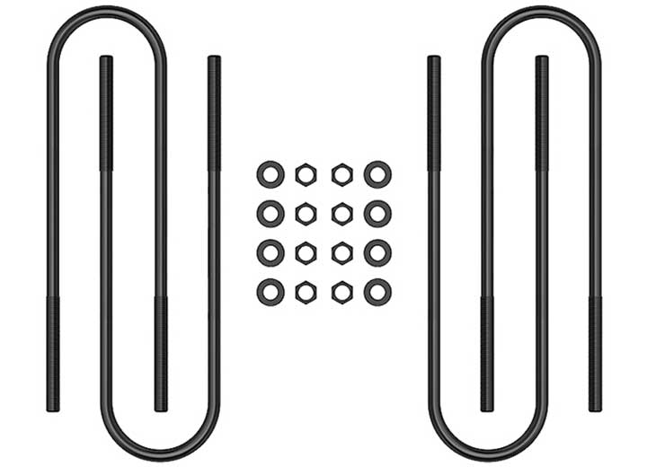 Front Semi-Round U-Bolt Kit for 2000-2004 Ford F-250 Super Duty