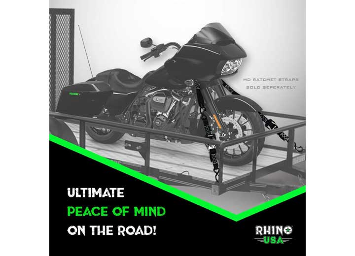 Rhino USA - GREEN SOFT LOOP MOTORCYCLE TIE - DOWN STRAPS 1.7IN X 17IN (SET OF 4)
