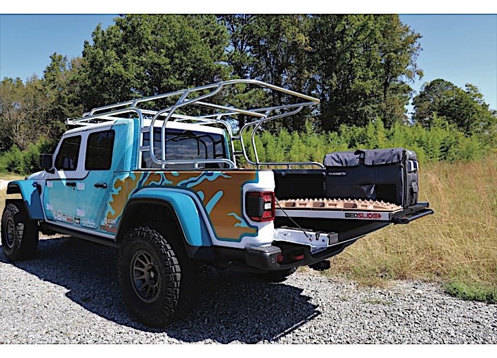Heavy-Duty Bedslide Cargo Organizer for 2020 Jeep Gladiator - 1,000 lbs Capacity, 57" x 43" Silver Classic