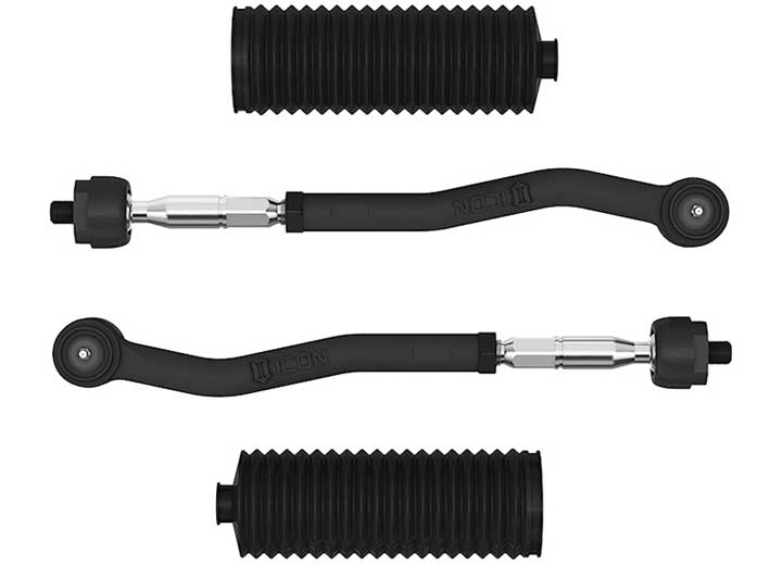 ICON 2021-2023 Ford Bronco Extreme Duty Tie Rod Kit – Forged Steel Construction, 30% Larger Diameter for Maximum Off-Road Durability, Compatible with HOSS 1.0/2.0/3.0