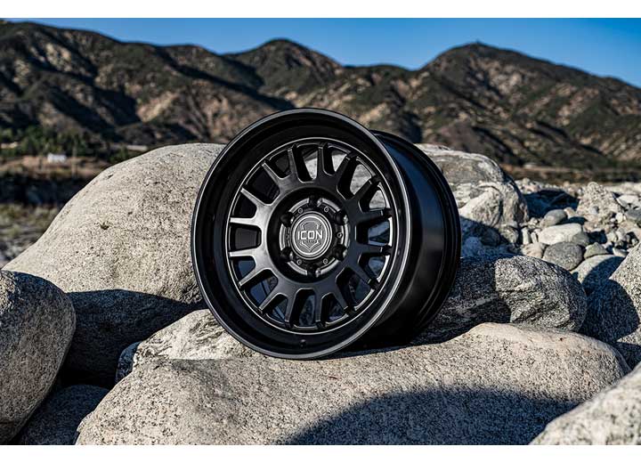 ICON ALLOYS ANZA SATIN BLACK - 17 X 8.5 / 5 X 5 / -6MM / 4.5IN BS