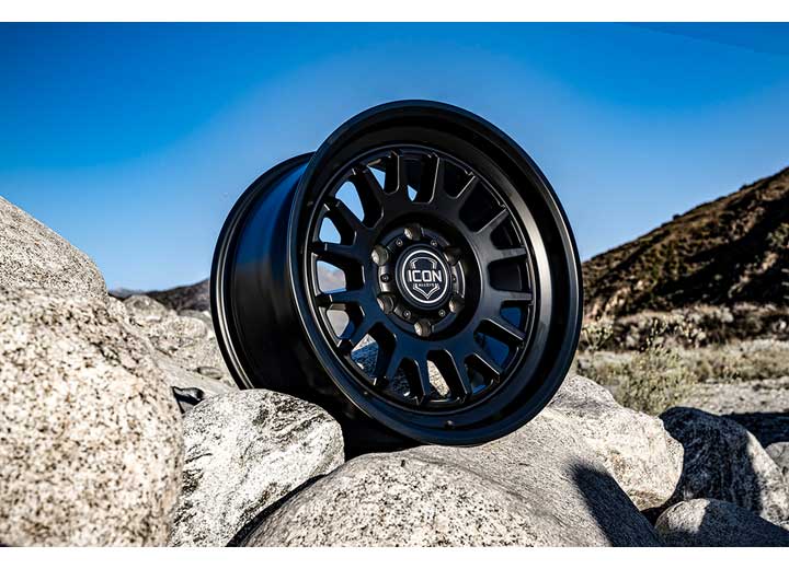 ICON ALLOYS ANZA SATIN BLACK - 17 X 8.5 / 5 X 5 / -6MM / 4.5IN BS