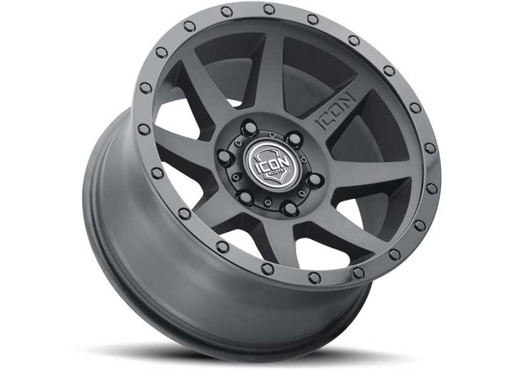 Icon Vehicle Dynamics - ICON Alloys Rebound Double Black - 17x8.5 Wheel, 5x5 Bolt Pattern, - 6mm Offset