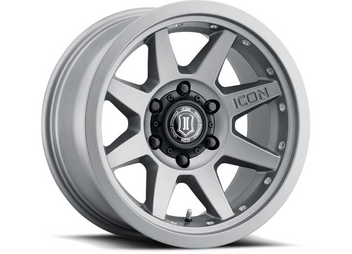 17" REBOUND PRO WHEELS SIZE 17X8.5 FINISH TITANIUM BOLT PATTERN 5 x 5" BACKSPACE 4.5" OFFSET -6mm