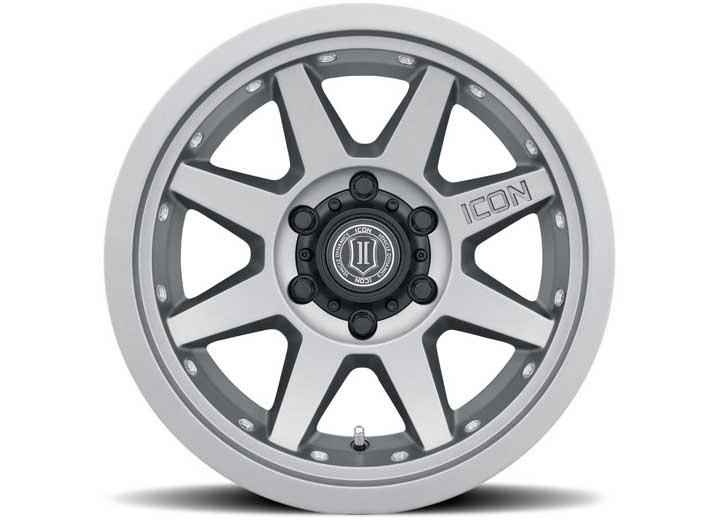 17" REBOUND PRO WHEELS SIZE 17X8.5 FINISH TITANIUM BOLT PATTERN 5 x 5" BACKSPACE 4.5" OFFSET -6mm