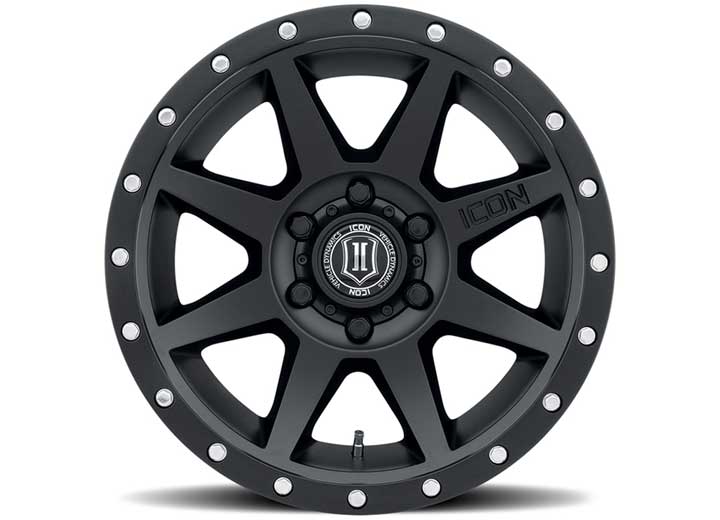 ICON Alloys Rebound Satin Black 18x9 Wheel - 6x5.5" Bolt Pattern, 0mm Offset, 5" Backspacing