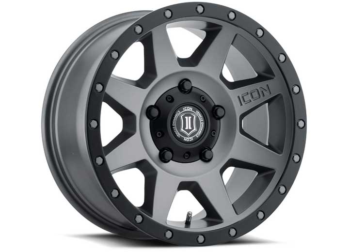 ICON ALLOYS REBOUND TITANIUM 18x9 Wheels - 5x150 Bolt Pattern (Matte Titanium Finish)