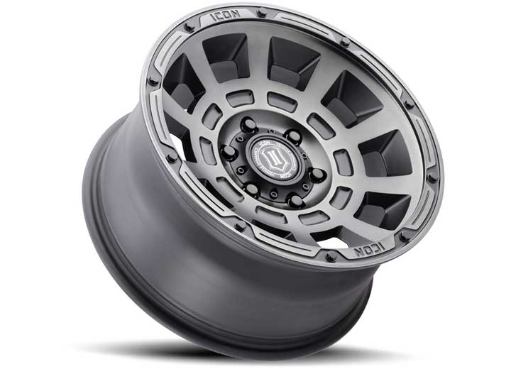 ICON ALLOYS THRUST 17x8.5 Satin Black Wheel - 6x135 Bolt Pattern, 6mm Offset, 5" Backspacing