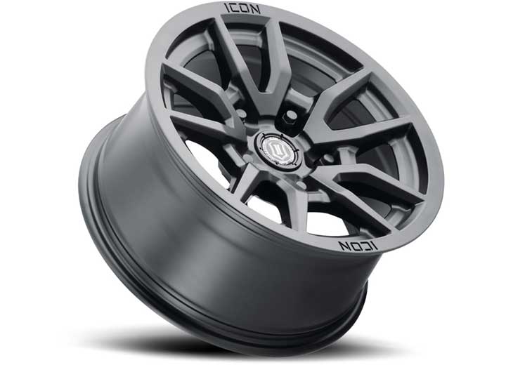 ICON ALLOYS VECTOR 5 SAT BLACK 17x8.5 Wheel 5x150 Bolt Pattern 25mm Offset