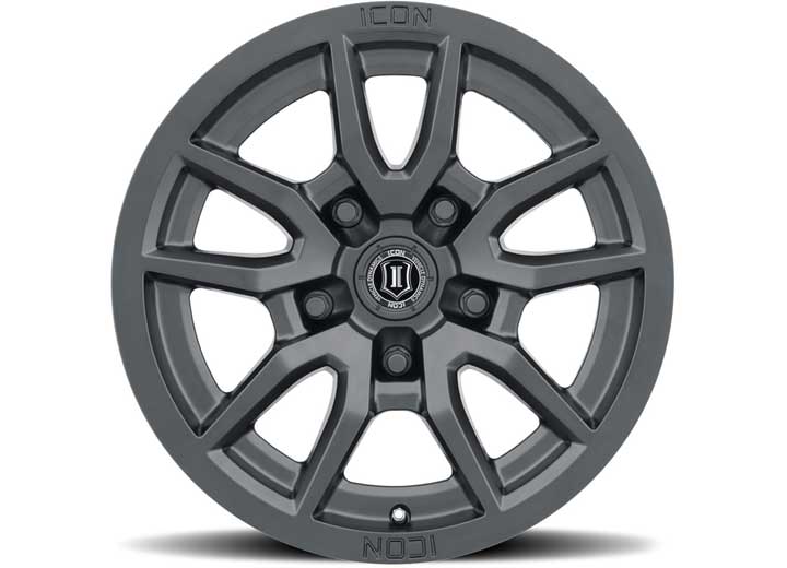 ICON ALLOYS VECTOR 5 SAT BLACK 17x8.5 Wheel 5x150 Bolt Pattern 25mm Offset