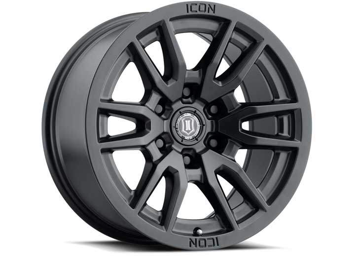 ICON ALLOYS VECTOR 6 SAT BLK Wheels - 17x8.5 - 6x5.5 - 0mm Offset