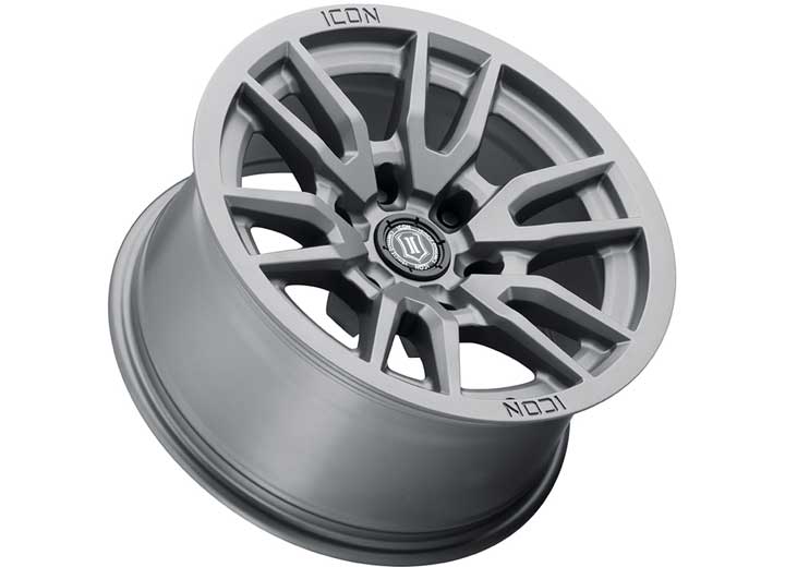 Icon Vehicle Dynamics - ICON ALLOYS Vector 6 Titanium 17x8.5 Wheel 6x5.5 Bolt Pattern 0mm Offset 4.75" Backspace