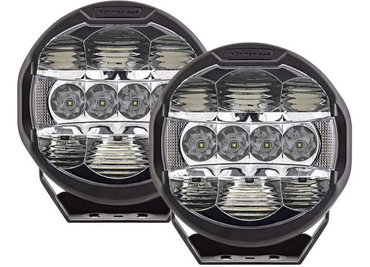 9-Inch Driving Lights with Spot Beam Feature Ironman 4x4