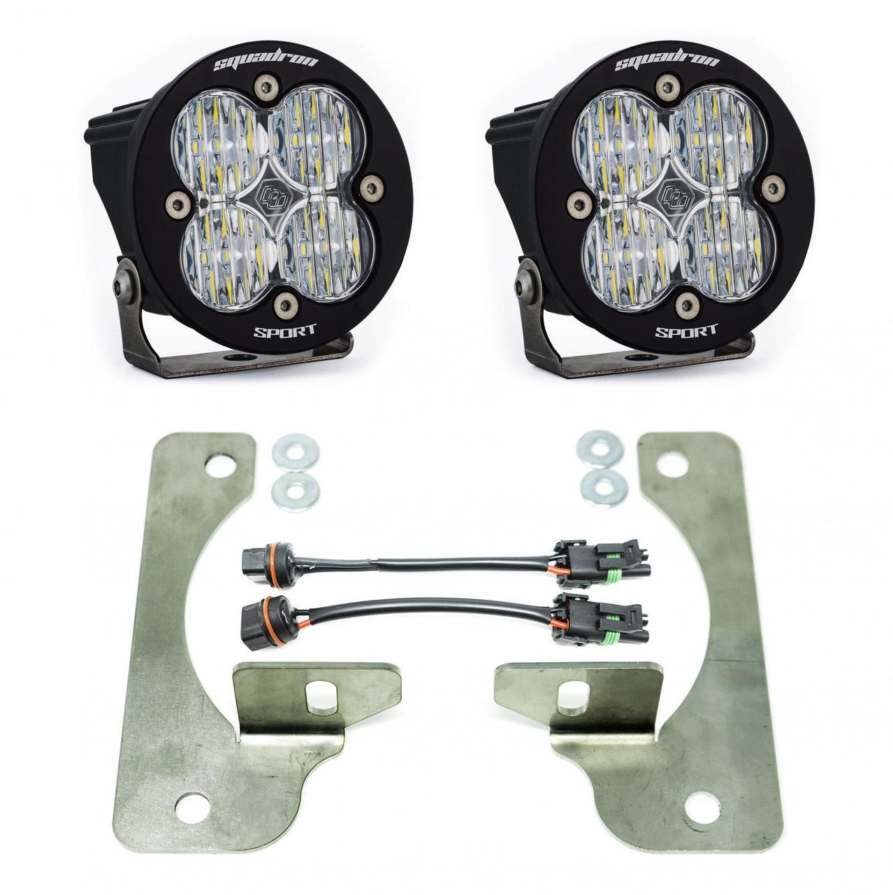 Baja Designs Jeep JL/JT Squadron-R Sport Fog Pocket Light Kit (Clear - Wide Cornering)