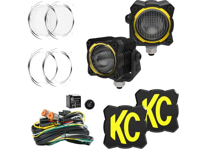 KC Hilites Black 2-Light Off-Road Master Kit - Premier Adventure Illumination System KC Hilites