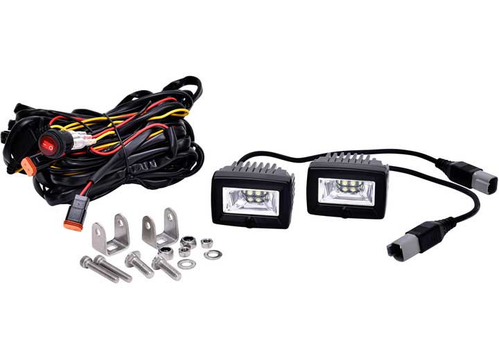 KC Hilites C2 LED 2" Flood Beam Area Light System - Ultimate Off-Road Illumination Solution KC Hilites