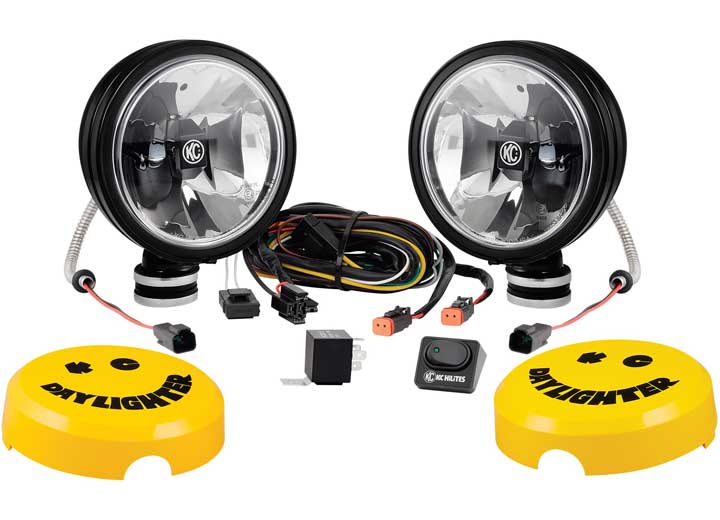 KC HiLiTES 653 Daylighter 6" LED Off-Road Lights with Dual 20W Round Spread Beam and Amber Backlight – Ultimate High-Performance Lighting Solution KC Hilites