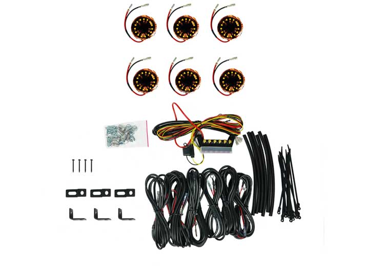 KC Hilites CYCLONE V2 6-Light Amber LED Rock Light Set - Ultimate Off-Road Illumination Solution KC Hilites