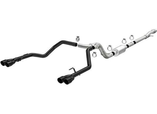 19-22 SILVERADO/SIERRA 1500 STREET SERIES-CAT-BACK EXHAUST SYSTEM BLACK