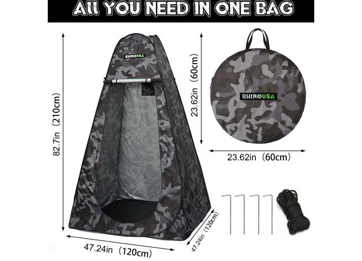 Camouflage Outdoor Privacy Pop-Up Tent