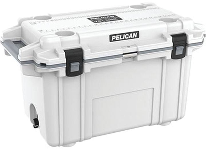 Pelican Im 70 Quart Elite Cooler In White And Gray - Maximum Insulation For Outdoor Adventures - Durable, Waterproof, and Impact-Resistant Gear Protection