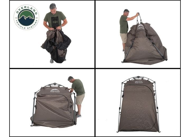 Portable Privacy Shower Tent with Storage Bag for Camping and Outdoor Adventures