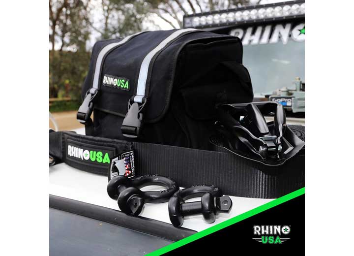 Rhino USA - Premium Fitness Recovery Gear Organizer Bag - Black