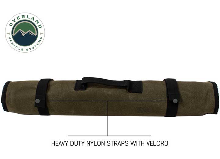 Overland Vehicle Systems / Up Down Air - Premium Waxed Canvas Rolled Bag with Handle and Straps - 16 Durable Design