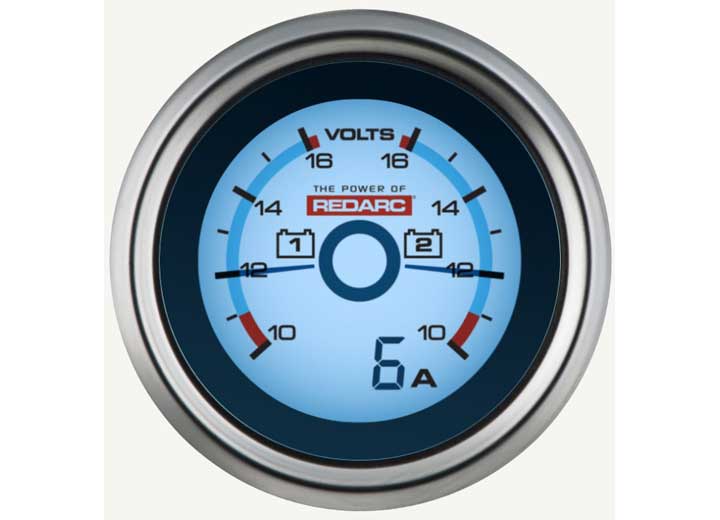Dual Battery Voltage Meter with Dual Display Monitoring System