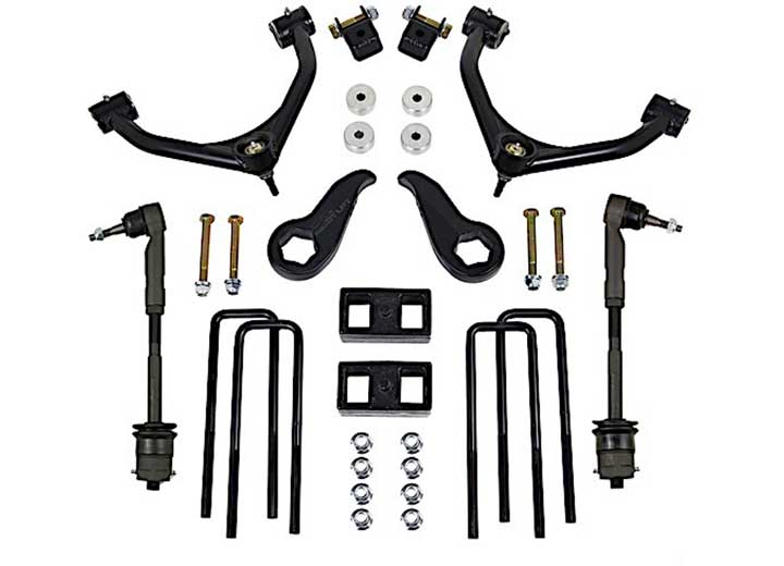 3.5IN SST LIFT KIT FRONT W/1.0IN REAR W/UPPER CONTROL ARMS W/O SHOCKS 11-19 CHEVY/GMC 2500/3500HD