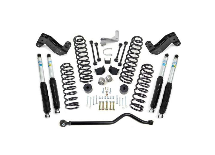 4IN COIL SPRING KIT W/ADJ TRACK BAR,CORRECTION BRACKET,EXHUAST SPACER W/BIL SHOCKS 07-18 JEEP JK 4WD