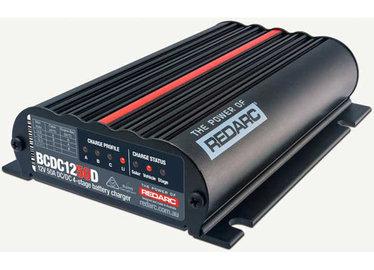 Redarc 12V 50A Smart Start DC/DC Battery Charger – Advanced 4 Stage Charging for Optimal Dual Battery Performance