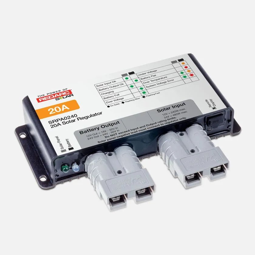 Redarc 20 Amp Solar Charge Controller (SRPA0240) – Advanced Power Management for RVs, Camping, and Off-Grid Applications