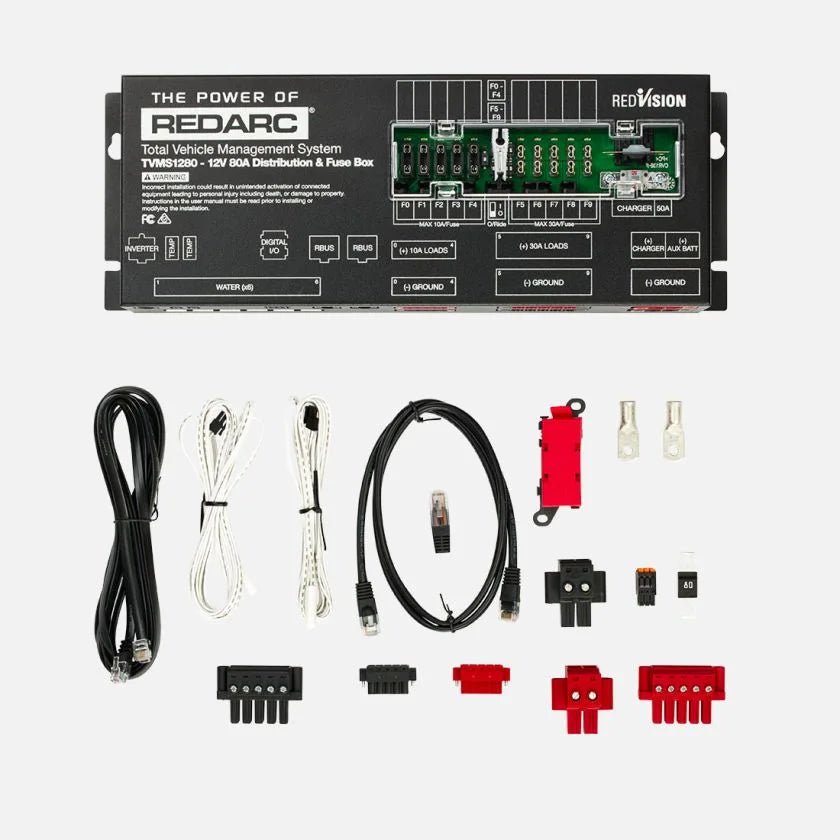 Redarc TVMS Prime TVMS1280-NA – Advanced Total Vehicle Management System for Off-Grid Power Optimization in RVs, Campers, and 4x4s