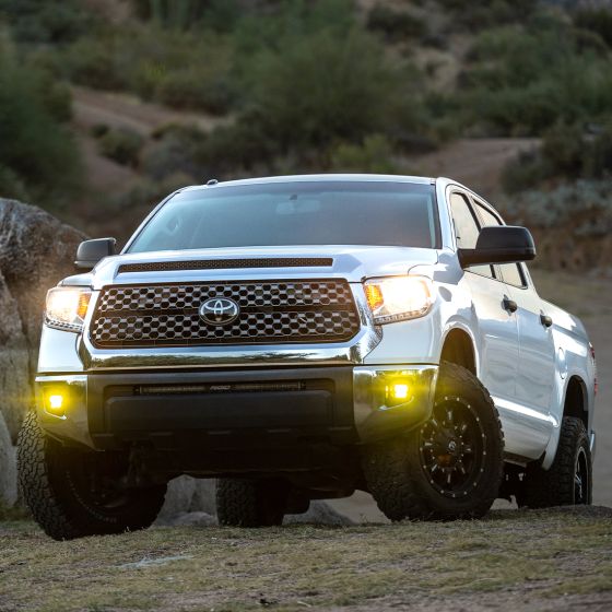 Rigid Industries 360-Series Yellow Fog Light Kit, 3,445 Lumens for 2014+ Toyota Tundra, 4Runner, and Tacoma