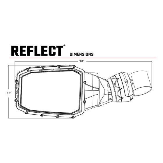 Rigid Industries Reflect Pair - Premium LED Off-Road Lighting and Adjustable Mirror System