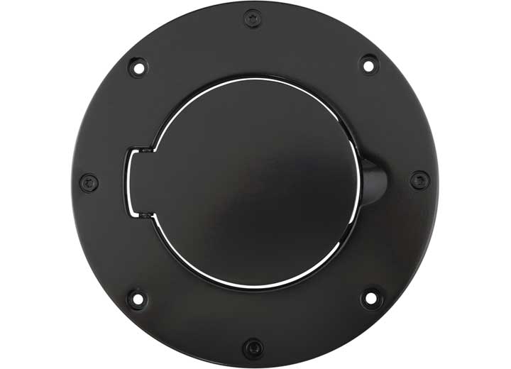 97-06 WRANGLER (TJ/LJ) GAS COVER - BILLET STYLE - GLOSS BLACK Smittybilt