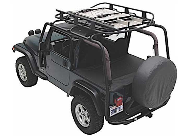 87-95 WRANGLER YJ SRC ROOF RACK; 300 LB RATING; BLACK TEXTURED