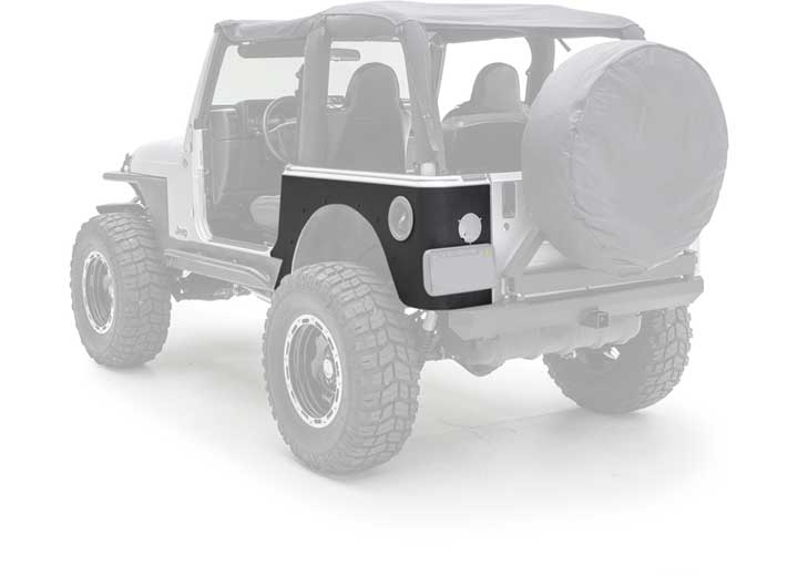 97-06 WRANGLER TJ 2 DOOR XRC REAR CORNER GUARDS - BLACK TEXTURED Smittybilt