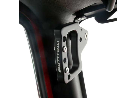 SMITTYBILT BLACK ALUMINUM GRAB HANDLES 07-18 JEEP WRANGLER JK FRONT 2/4 DOOR