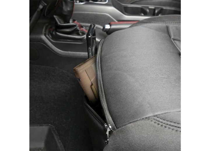 SMITTYBILT NEOPRENE SEAT COVER SET FRONT/REAR - BLACK GEN 2