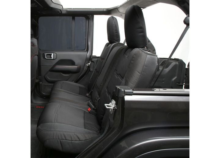 SMITTYBILT NEOPRENE SEAT COVER SET FRONT/REAR - BLACK GEN 2