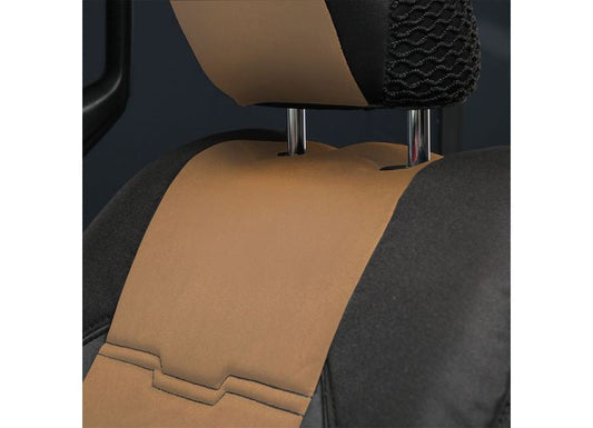 SMITTYBILT NEOPRENE SEAT COVER SET FRONT/REAR - TAN GEN 2