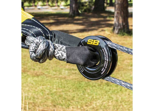 Smittybilt Soft Shackle and Recovery Ring Combo - Black